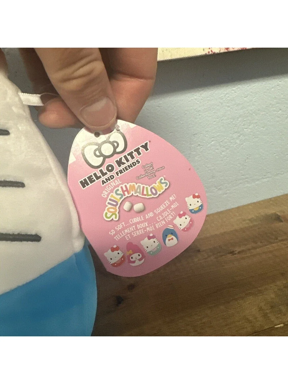 Squishmallows Hello Kitty Sanrio Blue Overalls 8
